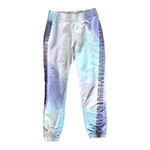 Mother Springy Lounger Jogger Pant Pastel Tie Dye Purple Stripe XS